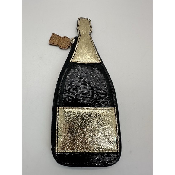 Kate Spade New York pop fizz clink! champagne bottle bubble over coin purse NWOT - Picture 2 of 3